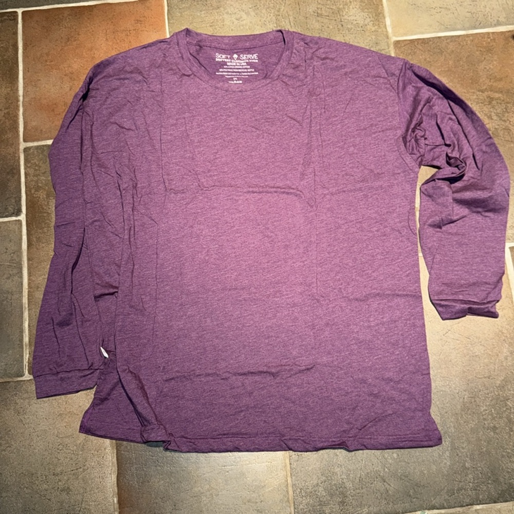 Soft Serve Clothing Long Sleeve purple T-Shirt Brand new softest size 5XL unisex